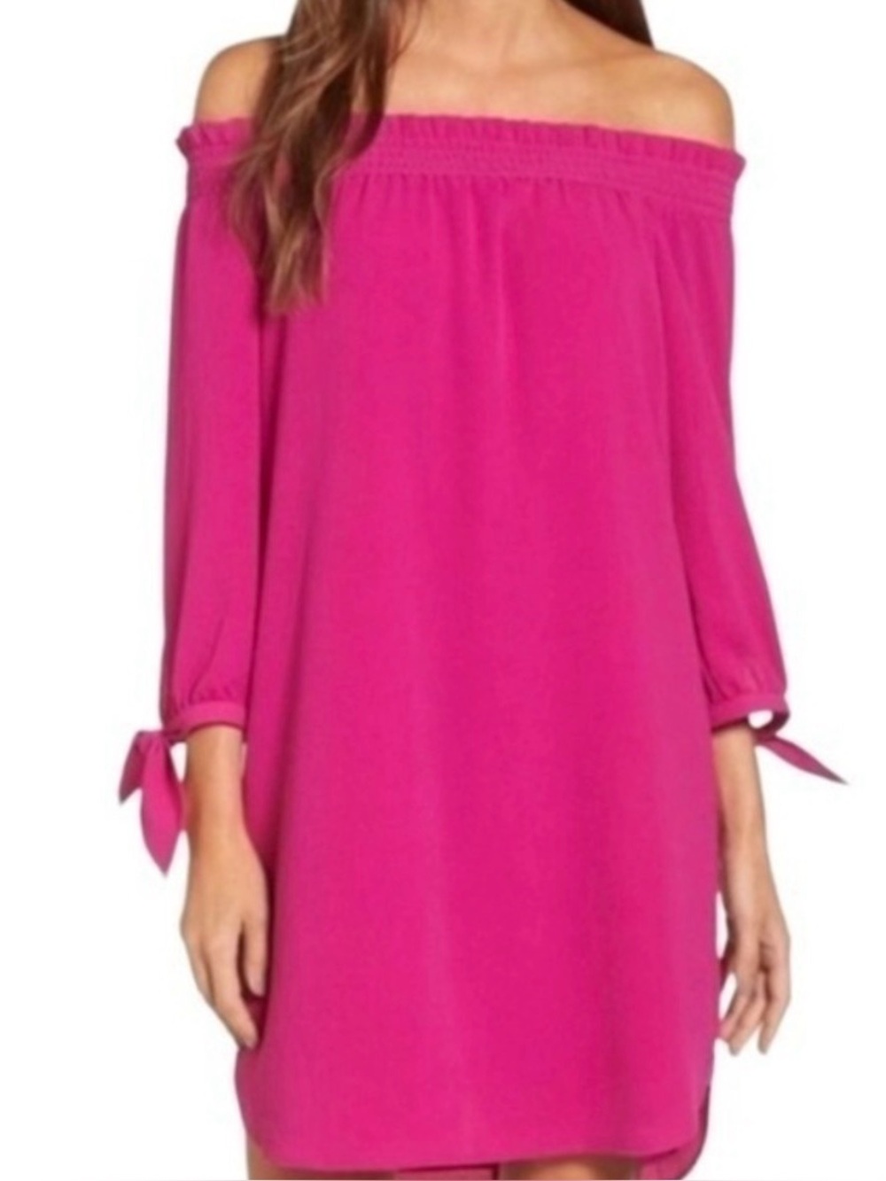 Vince Camuto Off The Shoulder Orchid Pink Barbiecore Dress Size 4
